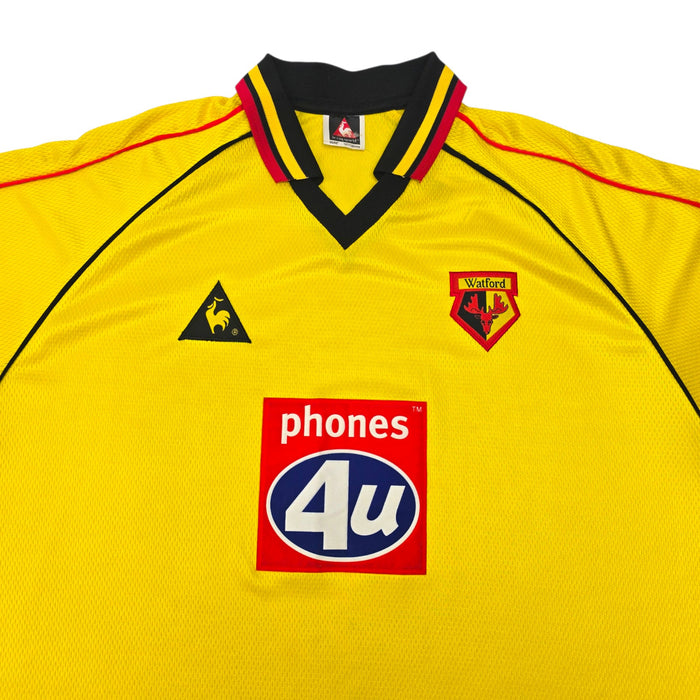 1999/01 Watford Home Football Shirt (2XL) Le Coq Sportif