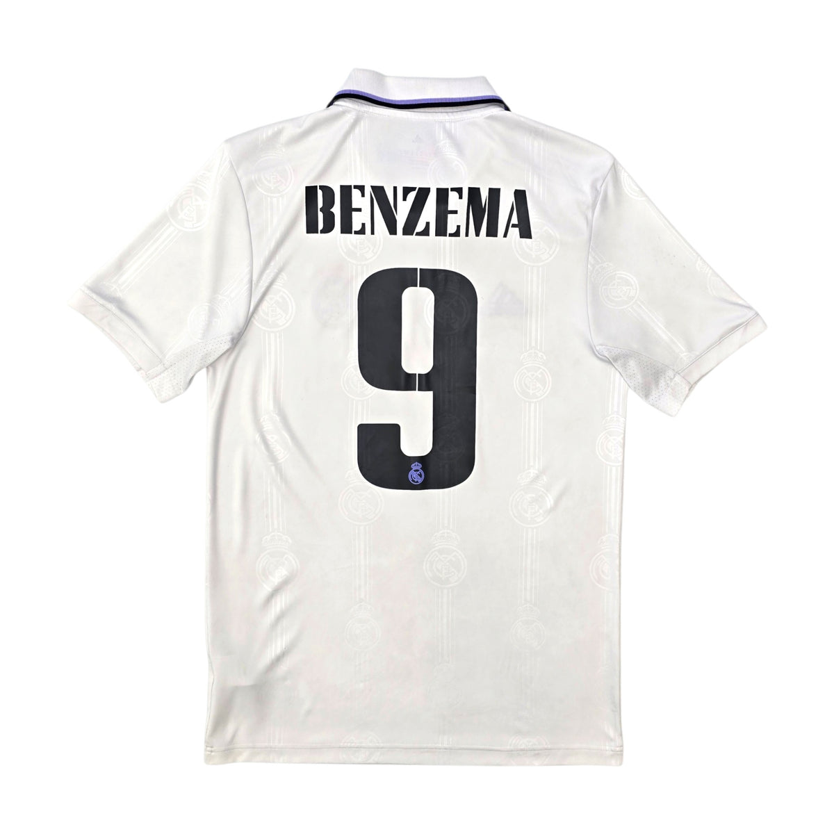 2022/23 Real Madrid Home Football Shirt (S) Adidas #9 Benzema