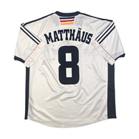 1998/00 Germany Home Football Shirt (XL) Adidas #8 Matthaus