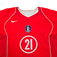2004/06 South Korea Home Football Shirt (M) Nike #21 JS Park