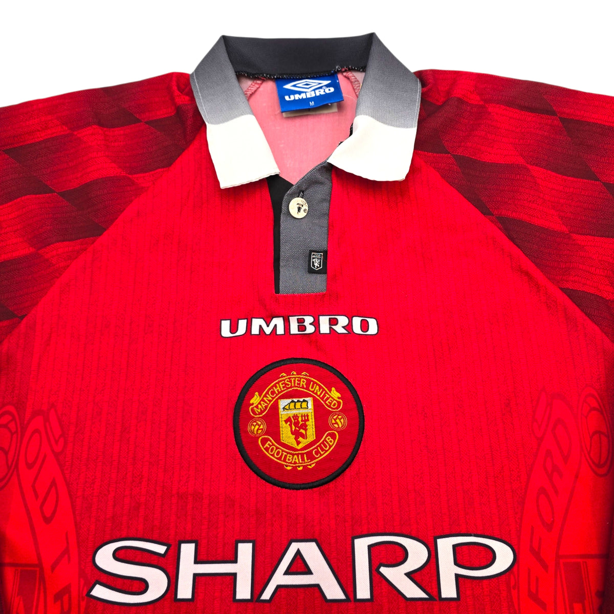 1996/98 Manchester United Home Football Shirt (M) Umbro #7 Cantona