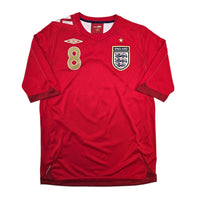 2006/08 England Away Football Shirt (M) Umbro #8 Lampard