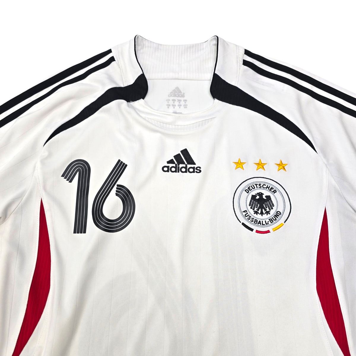 2006/08 Germany Home Football Shirt (M) Adidas #16 Lahm
