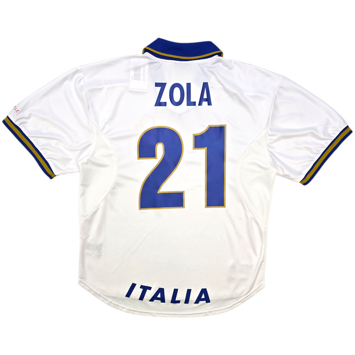 1996/97 Italy Away Football Shirt (2XL) Nike #21 Zola