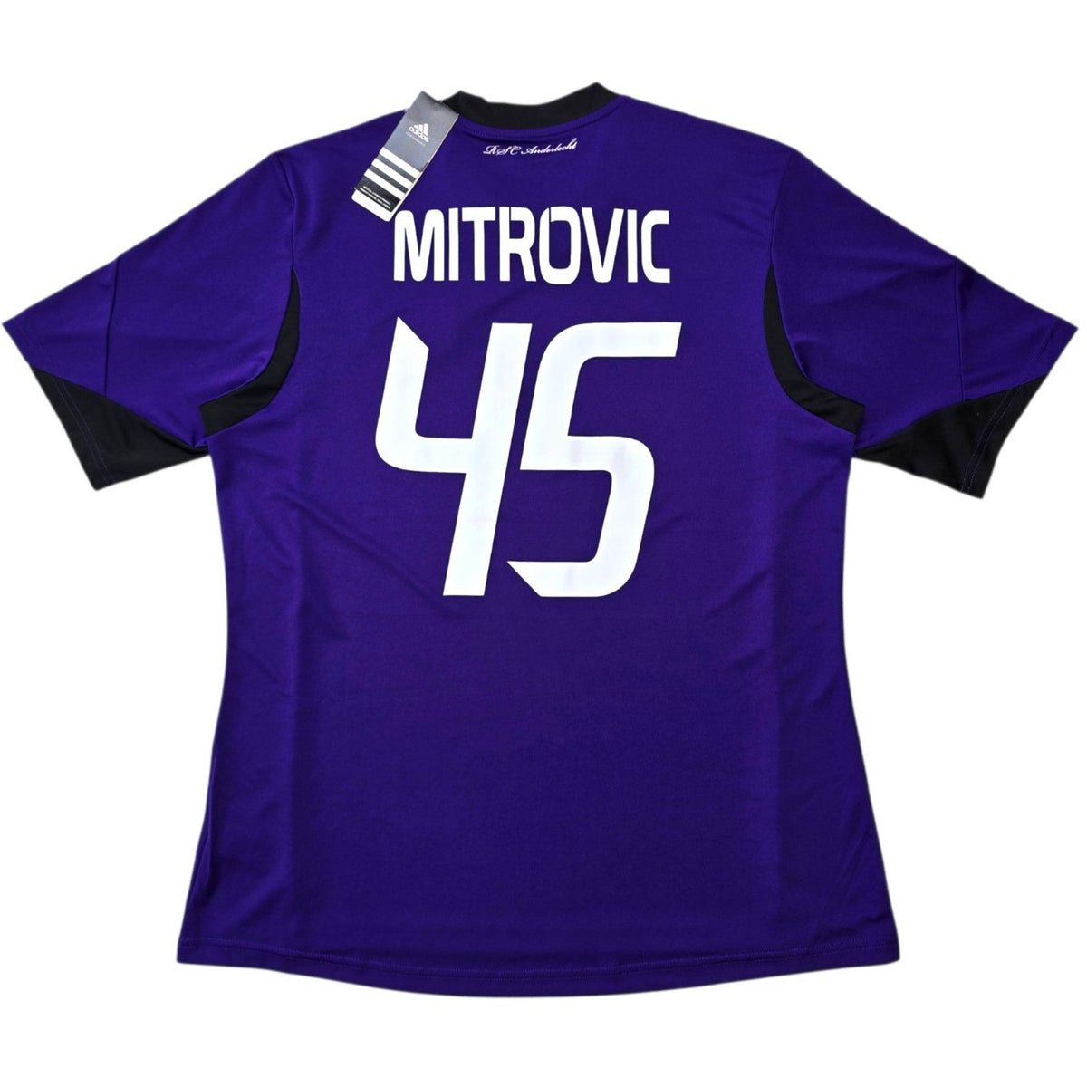 2013/14 Anderlecht Home Football Shirt (L) Adidas #45 Mitrovic