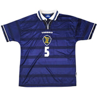 1998/00 Scotland Home Football Shirt (L) Umbro #5 Hendry