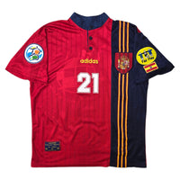 1996/98 Spain Home Football Shirt (L) Adidas #21 Luis Enrique