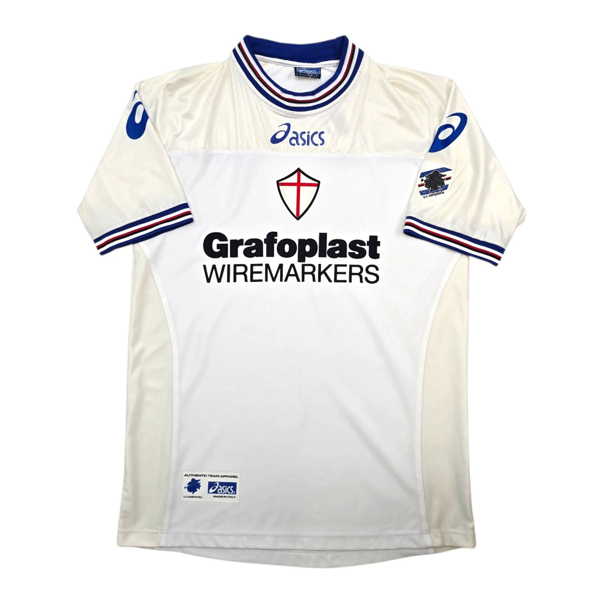 2001/02 Sampdoria Away Football Shirt (S) Asics