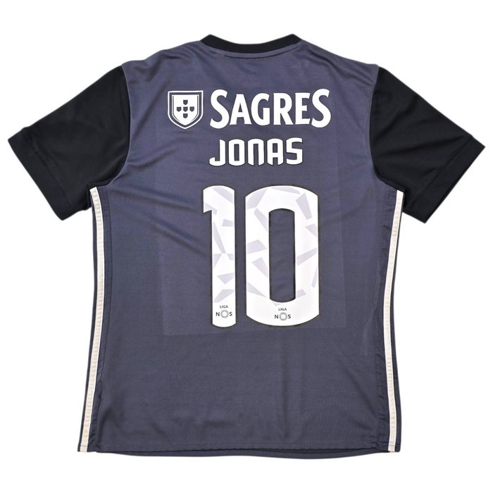 2017/18 Benfica Away Football Shirt (M) Adidas #10 Jonas