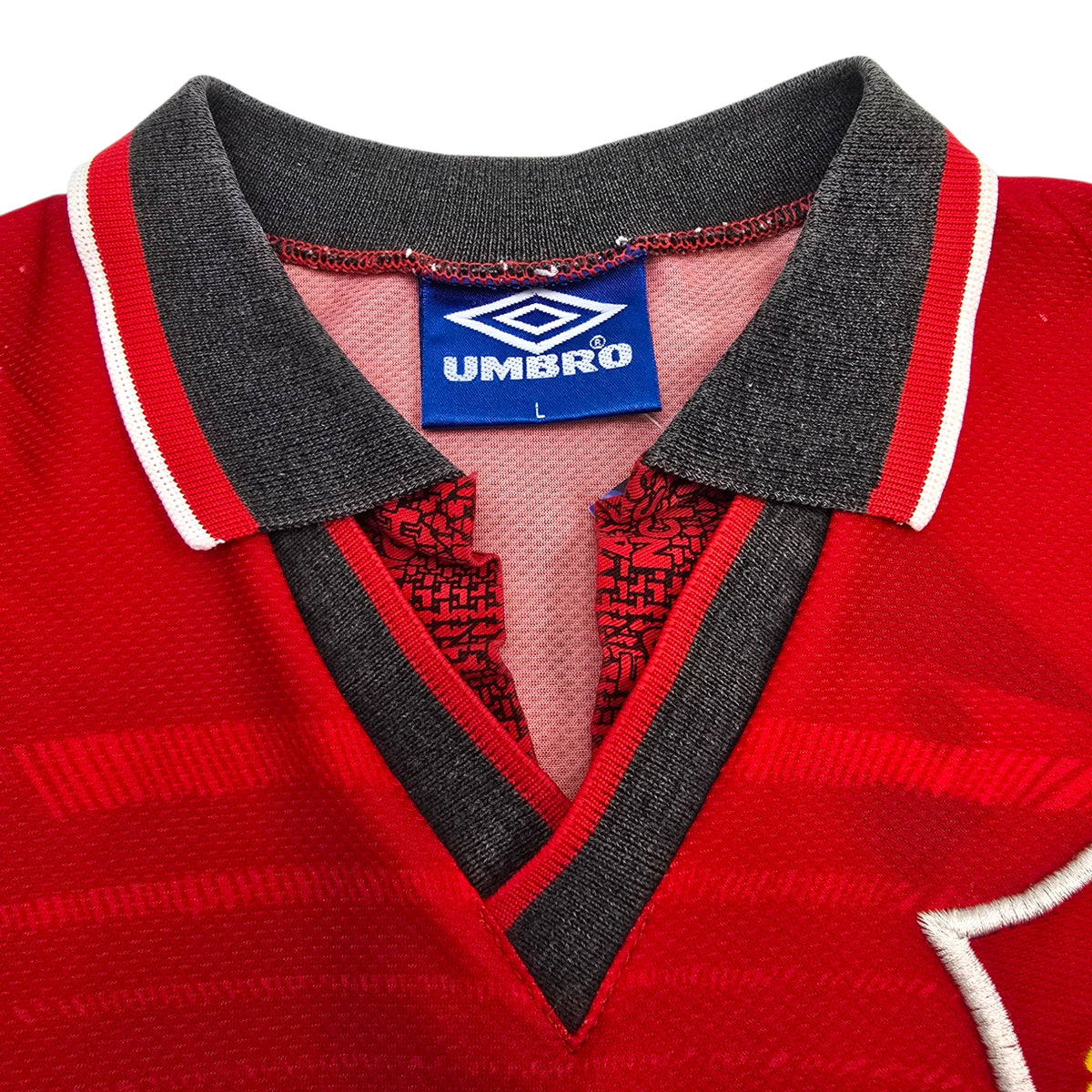 1994/96 Manchester United Home Football Shirt (L) Umbro #24 Beckham