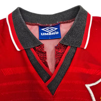 1994/96 Manchester United Home Football Shirt (L) Umbro #24 Beckham