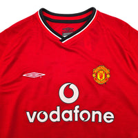 2000/02 Manchester United Home Football Shirt (2XL) Umbro #7 Beckham