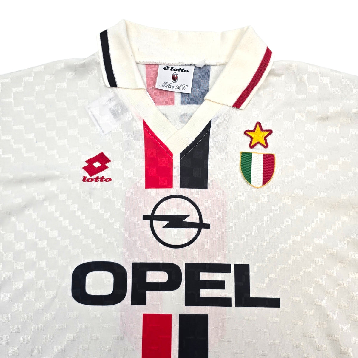 1995/96 AC Milan Away Football Shirt (L) Lotto #9 Weah