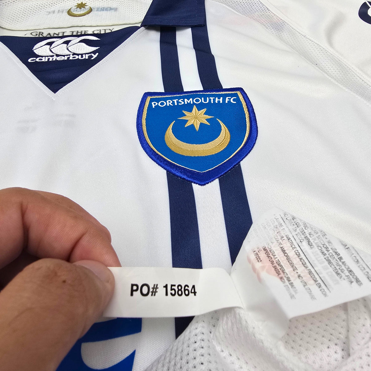 2009/10 Portsmouth Away Football Shirt (M) Canterbury #27 Kanu