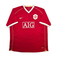 2006/07 Manchester United Home Football Shirt (2XL) Nike #7 Ronaldo