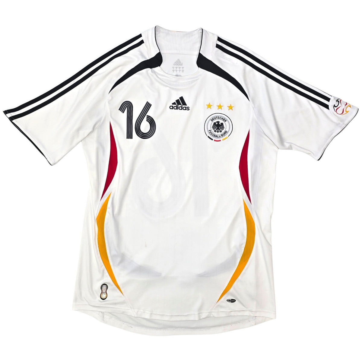 2006/08 Germany Home Football Shirt (M) Adidas #16 Lahm