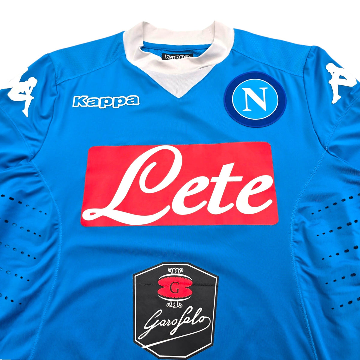 2015/16 Napoli Home Football Shirt (M) Kappa (Player Version)