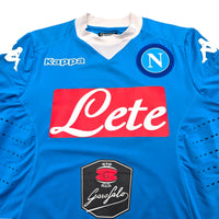 2015/16 Napoli Home Football Shirt (M) Kappa (Player Version)