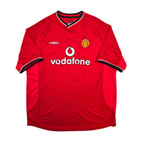 2000/02 Manchester United Home Football Shirt (2XL) Umbro #7 Beckham