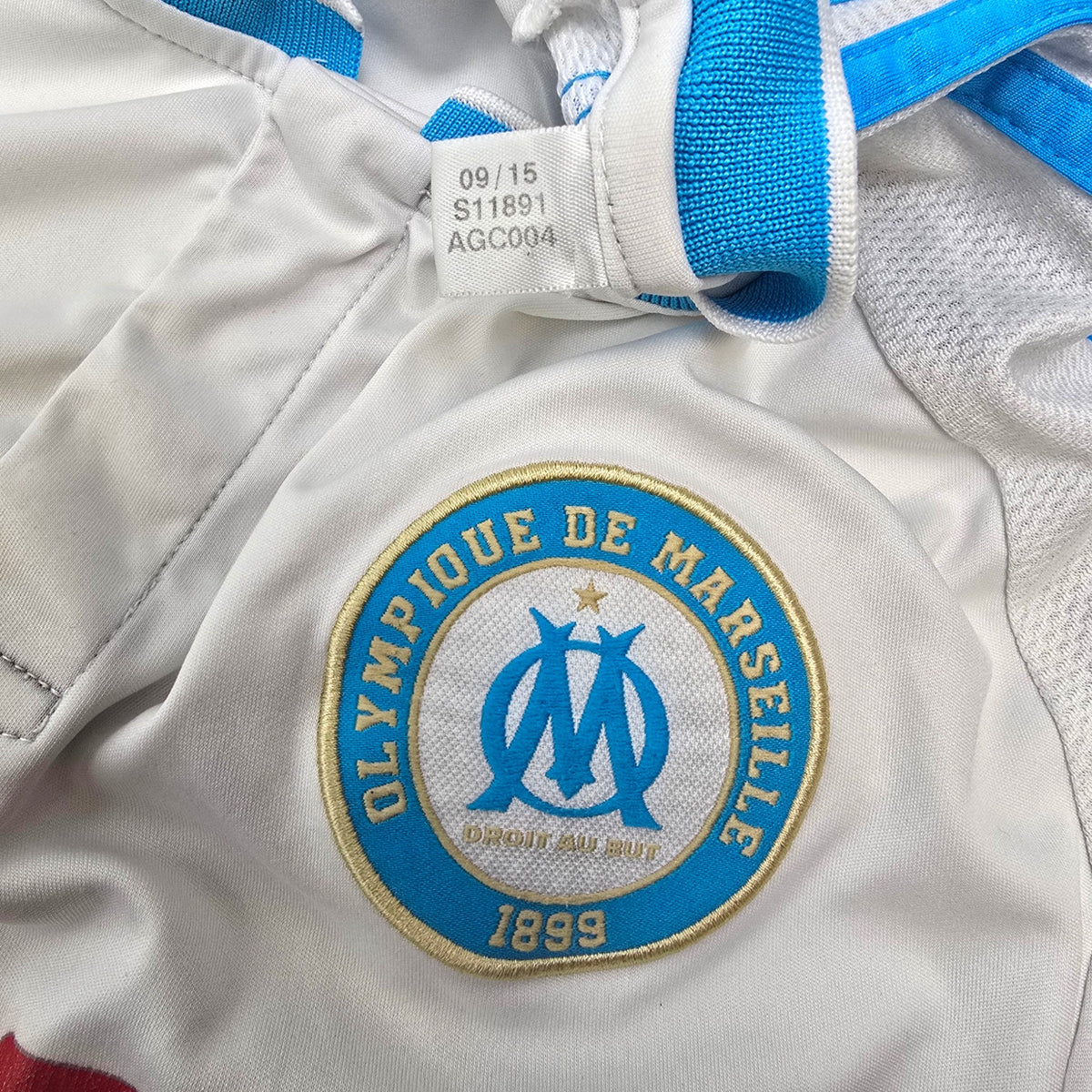 2015/16 Olympique Marseille Home Football Shirt (M) Adidas #22 Batshuayi
