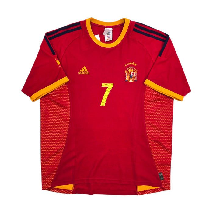 2002/04 Spain Home Football Shirt (L) Adidas #7 Raul