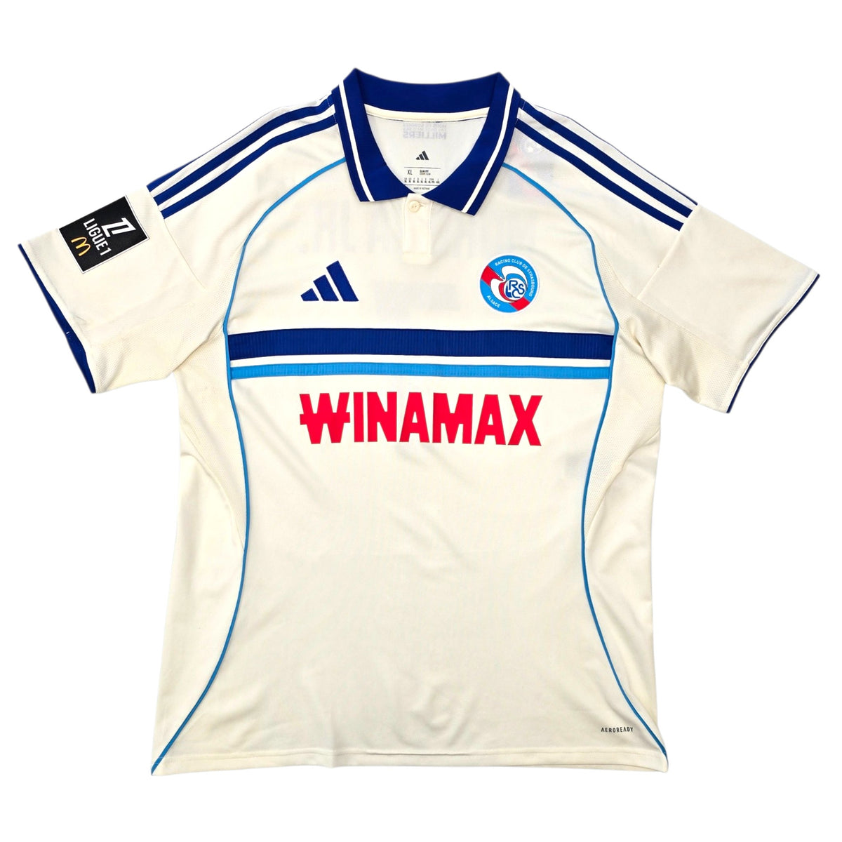 2025/26 Racing Club De Strasbourg Away Football Shirt (XL) Adidas #7 Moreira Jr.