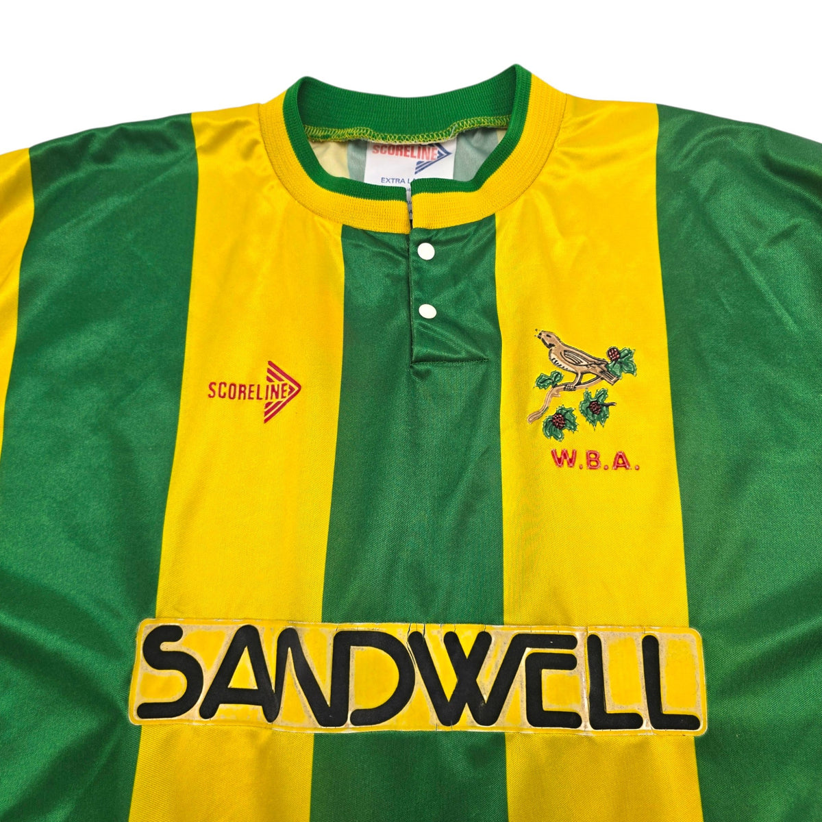 1989/91 West Bromwich Albion Away Football Shirt (XL) Scoreline