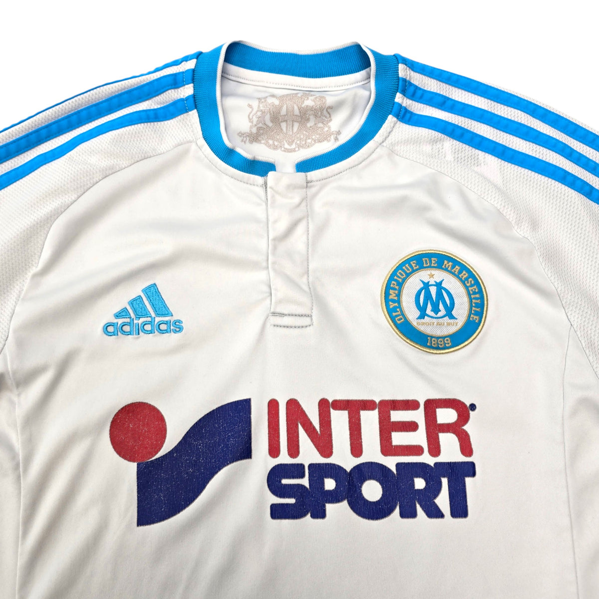 2015/16 Olympique Marseille Home Football Shirt (M) Adidas #22 Batshuayi
