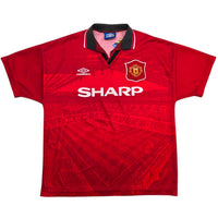 1994/96 Manchester United Home Football Shirt (M) Umbro #7 Cantona