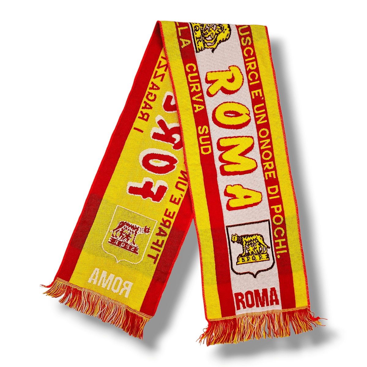 Roma Vintage Football Scarf - Football Finery - FFS010