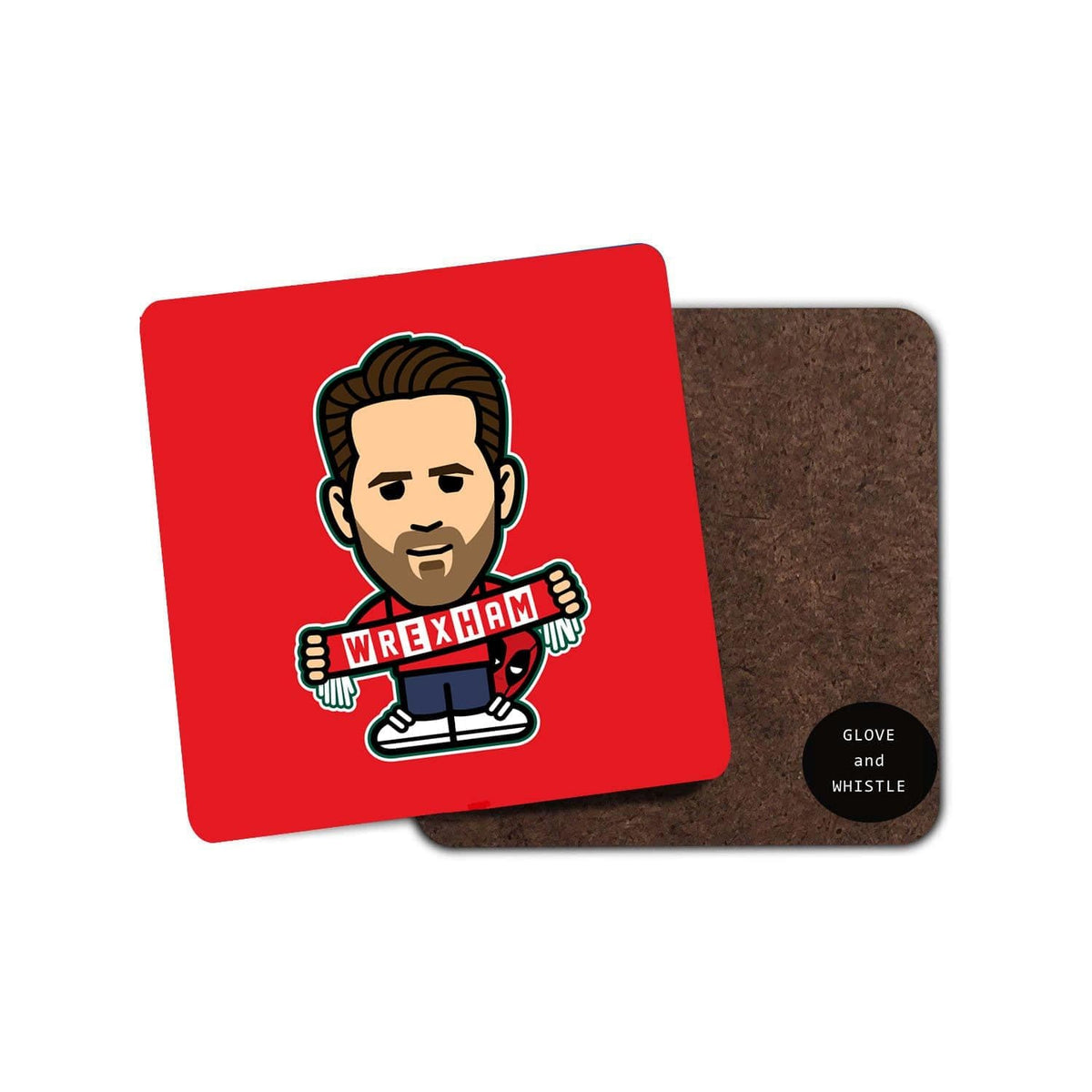 Ryan Reynolds Wrexham Football Coaster - Football Finery - FF203100