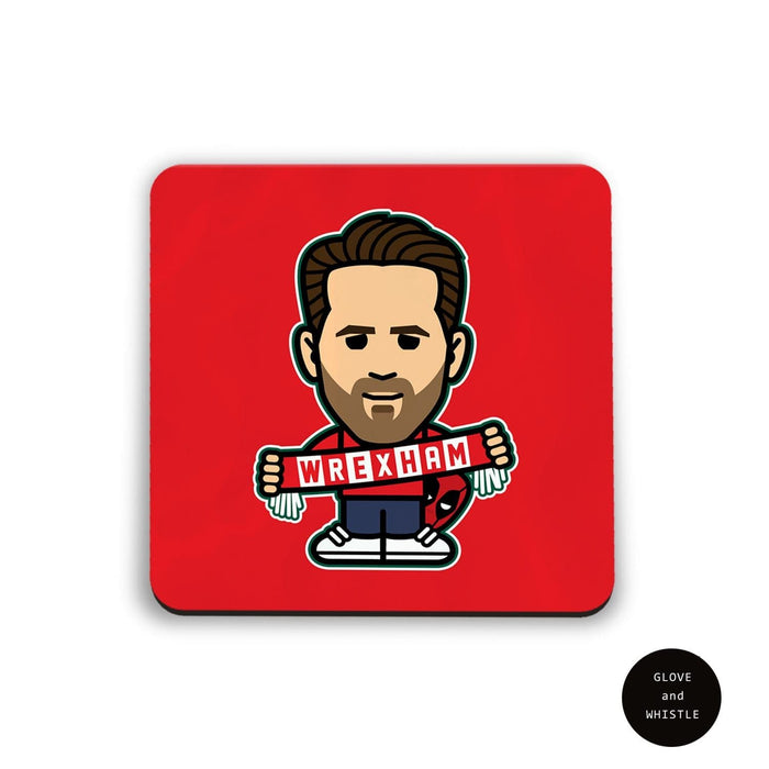 Ryan Reynolds Wrexham Football Coaster - Football Finery - FF203100