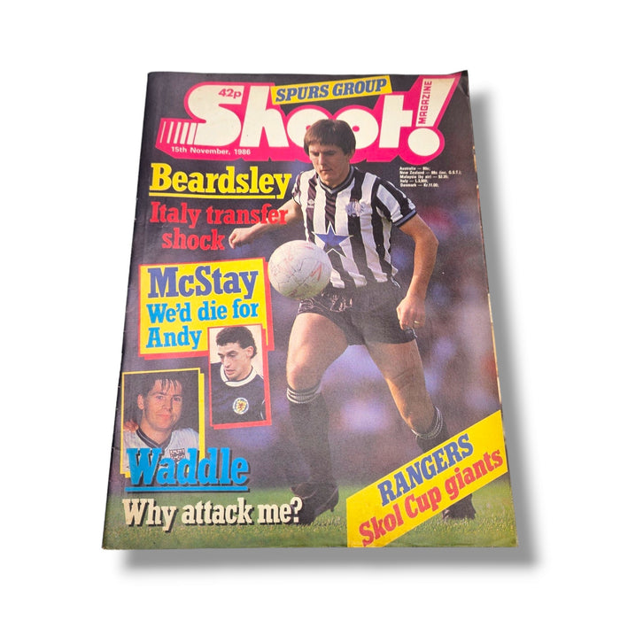 SHOOT Magazine - 15th November 1986: Peter Beardsley - Football Finery - FF204064