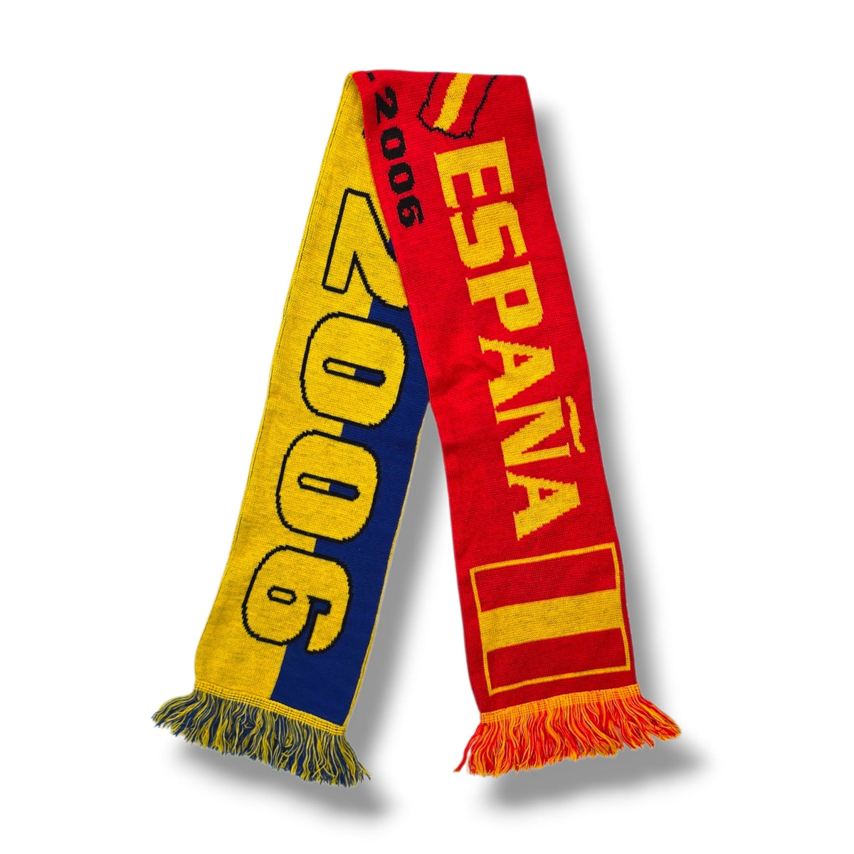 Ukraine Vintage Football Scarf x Spain (2006) - Football Finery - FFS144